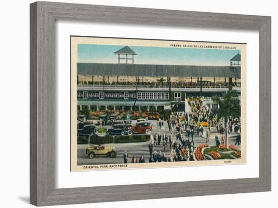 'Habana: Salida De Las Carreras De Caballos. Oriental Park Race Track', c1910-Unknown-Framed Giclee Print