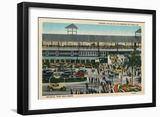 'Habana: Salida De Las Carreras De Caballos. Oriental Park Race Track', c1910-Unknown-Framed Giclee Print