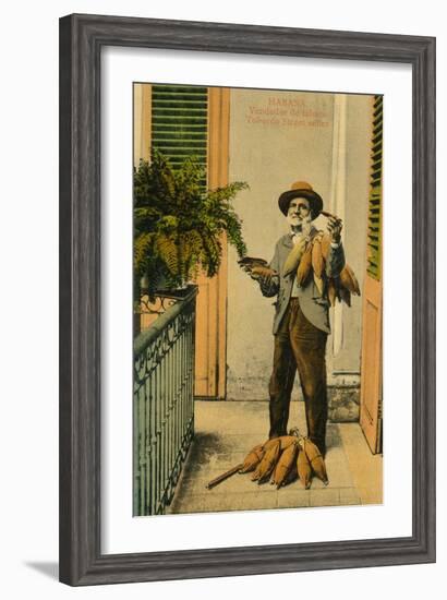 Habana. Vendedor De Tabaco. Tobacco Street Seller, C1910S-null-Framed Giclee Print