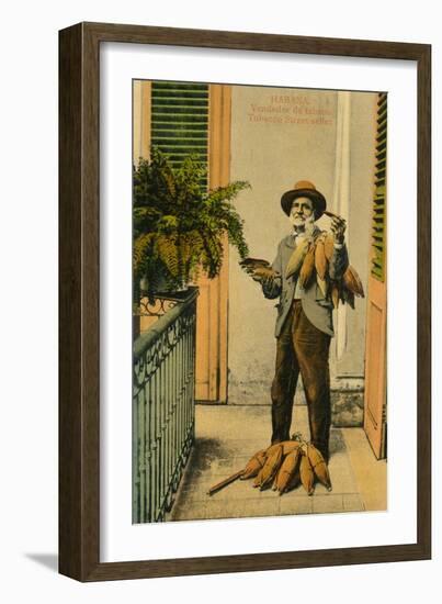 Habana. Vendedor De Tabaco. Tobacco Street Seller, C1910S-null-Framed Giclee Print