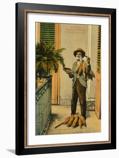 Habana. Vendedor De Tabaco. Tobacco Street Seller, C1910S-null-Framed Giclee Print