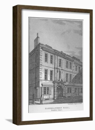 Haberdashers' Hall, City of London, 1811-William Angus-Framed Giclee Print