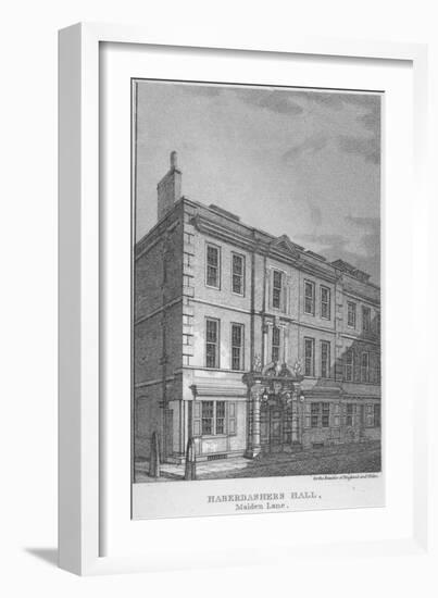 Haberdashers' Hall, City of London, 1811-William Angus-Framed Giclee Print