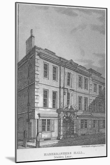 Haberdashers' Hall, City of London, 1811-William Angus-Mounted Giclee Print