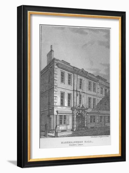 Haberdashers' Hall, City of London, 1811-William Angus-Framed Giclee Print