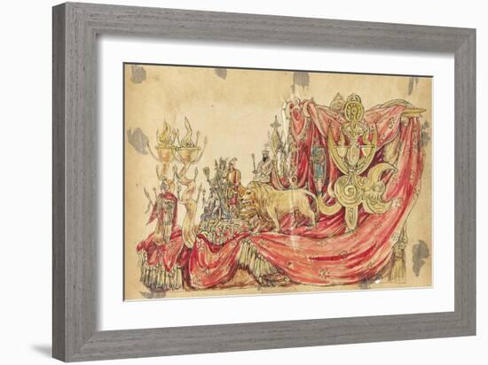 Habib the Wise 1910 New Orleans Float Designs-Jennie Wilde-Framed Premium Giclee Print