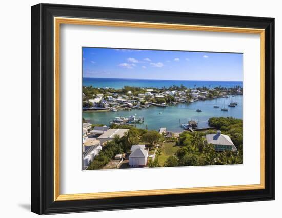 Habour, Hope Town, Elbow Cay, Abaco Islands, Bahamas, West Indies, Central America-Jane Sweeney-Framed Photographic Print