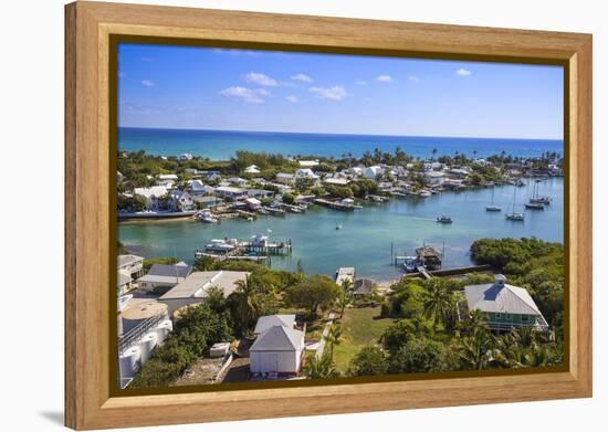 Habour, Hope Town, Elbow Cay, Abaco Islands, Bahamas, West Indies, Central America-Jane Sweeney-Framed Premier Image Canvas