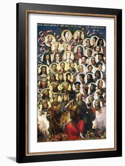 Habsburg-Lorraine Family Tree-Cesare Dell'acqua-Framed Giclee Print