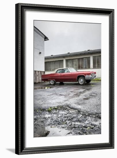 Hachenburg, Hesse, Germany, Cadillac Deville Convertible, 1969 Model, Cubic Capacity 7.0 L-Bernd Wittelsbach-Framed Photographic Print