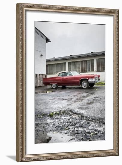 Hachenburg, Hesse, Germany, Cadillac Deville Convertible, 1969 Model, Cubic Capacity 7.0 L-Bernd Wittelsbach-Framed Photographic Print