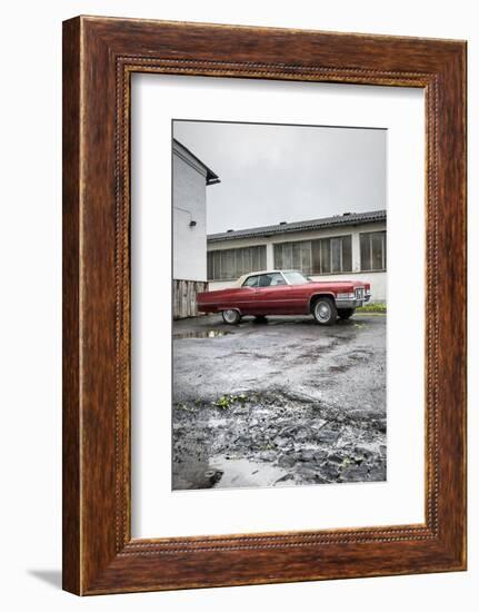 Hachenburg, Hesse, Germany, Cadillac Deville Convertible, 1969 Model, Cubic Capacity 7.0 L-Bernd Wittelsbach-Framed Photographic Print