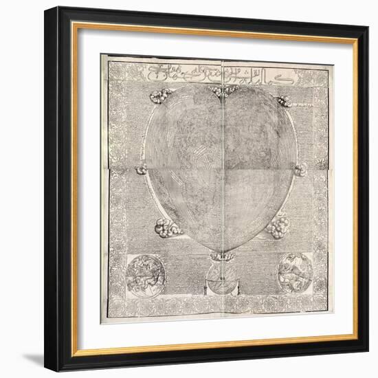 Haci Ahmed's World Map, 1560-Library of Congress-Framed Photographic Print