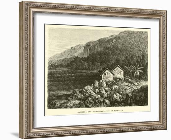 Hacienda and Cacao-Plantation of Tian-Tian-Édouard Riou-Framed Giclee Print