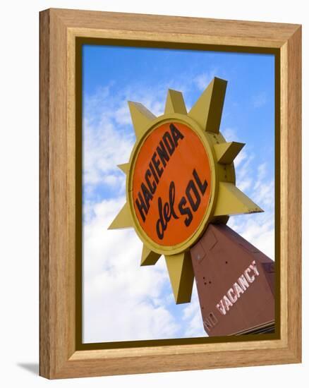 Hacienda Del Sol Motel Sign, Borrego Springs, California, USA-Nancy & Steve Ross-Framed Premier Image Canvas