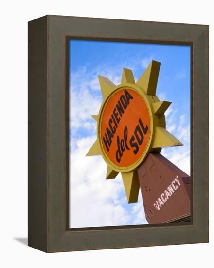 Hacienda Del Sol Motel Sign, Borrego Springs, California, USA-Nancy & Steve Ross-Framed Premier Image Canvas