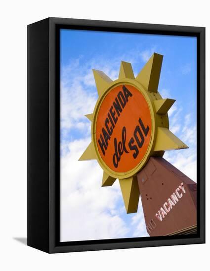 Hacienda Del Sol Motel Sign, Borrego Springs, California, USA-Nancy & Steve Ross-Framed Premier Image Canvas