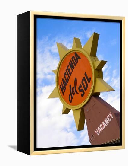 Hacienda Del Sol Motel Sign, Borrego Springs, California, USA-Nancy & Steve Ross-Framed Premier Image Canvas