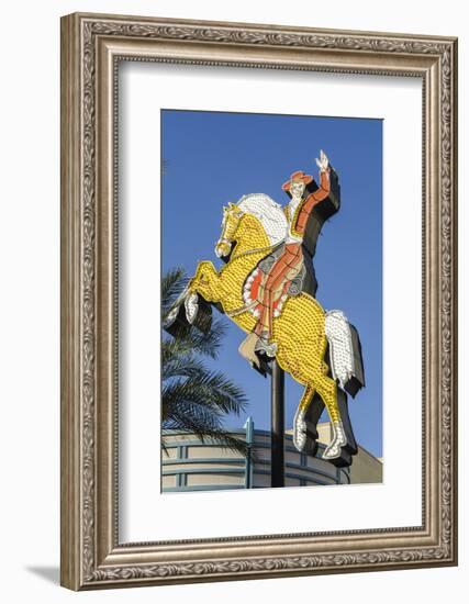 Hacienda Horse and Rider Neon Was Originally Installed at the Hacienda Hotel Hotel in 1967-Michael DeFreitas-Framed Photographic Print