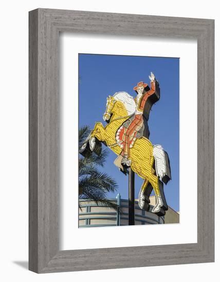 Hacienda Horse and Rider Neon Was Originally Installed at the Hacienda Hotel Hotel in 1967-Michael DeFreitas-Framed Photographic Print