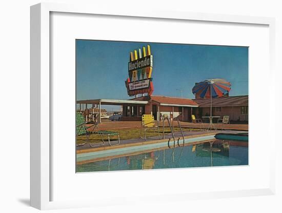 Hacienda Motel-null-Framed Art Print