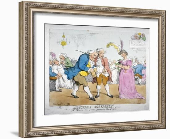 Hackney Assembly, the Graces, the Graces, Remember the Graces, 1812-Thomas Rowlandson-Framed Giclee Print