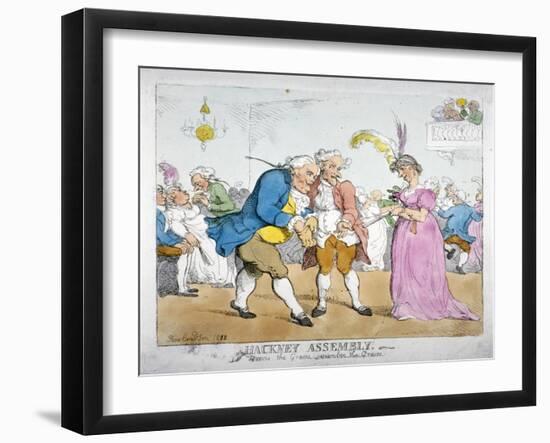 Hackney Assembly, the Graces, the Graces, Remember the Graces, 1812-Thomas Rowlandson-Framed Giclee Print