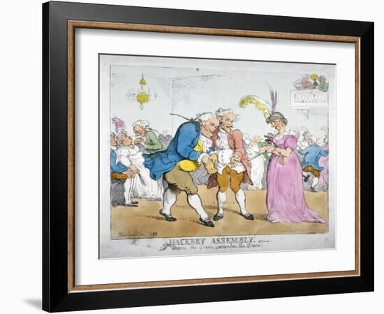 Hackney Assembly, the Graces, the Graces, Remember the Graces, 1812-Thomas Rowlandson-Framed Giclee Print