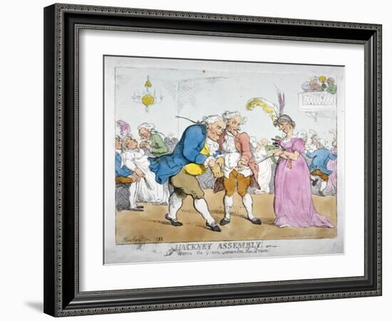 Hackney Assembly, the Graces, the Graces, Remember the Graces, 1812-Thomas Rowlandson-Framed Giclee Print