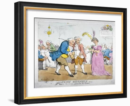 Hackney Assembly, the Graces, the Graces, Remember the Graces, 1812-Thomas Rowlandson-Framed Giclee Print