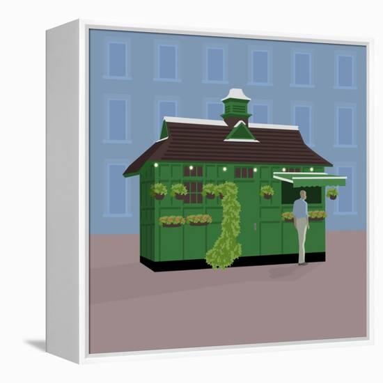 Hackney Carriage Hut, Russell Square-Claire Huntley-Framed Premier Image Canvas