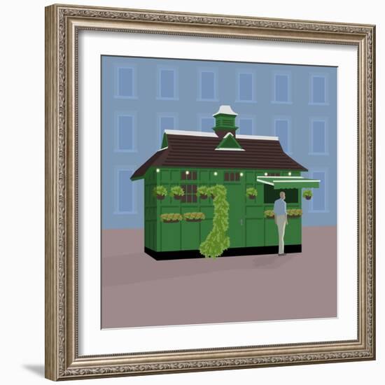 Hackney Carriage Hut, Russell Square-Claire Huntley-Framed Giclee Print