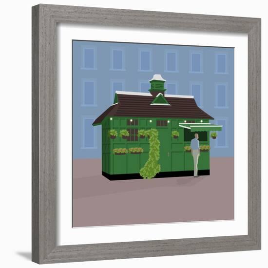 Hackney Carriage Hut, Russell Square-Claire Huntley-Framed Giclee Print