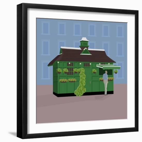 Hackney Carriage Hut, Russell Square-Claire Huntley-Framed Giclee Print