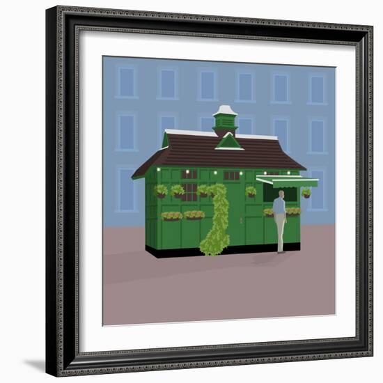 Hackney Carriage Hut, Russell Square-Claire Huntley-Framed Giclee Print