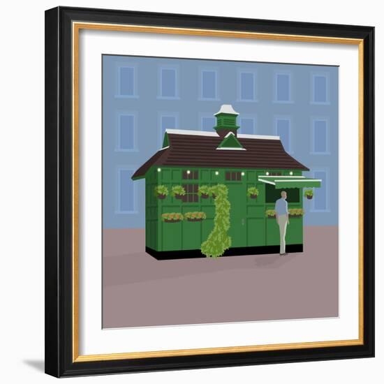 Hackney Carriage Hut, Russell Square-Claire Huntley-Framed Giclee Print