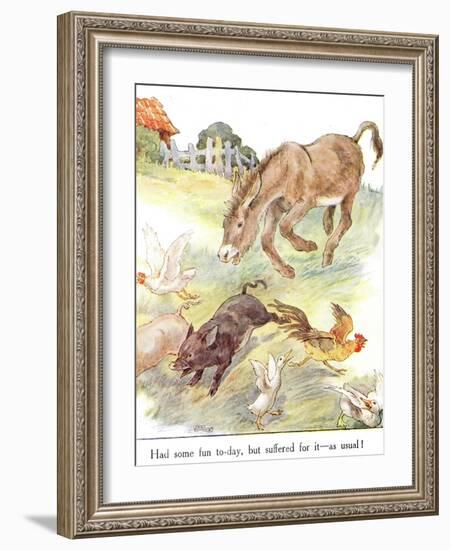 'Had Some Fun To-Day, But Suffered for it - as Usual!', Illustration from 'The Naughty Neddy…-Anne Anderson-Framed Giclee Print