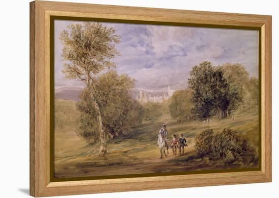 Haddon Hall from the Park, 1831 (W/C over Pencil on Paper)-David Cox-Framed Premier Image Canvas