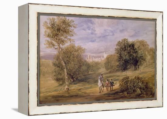 Haddon Hall from the Park, 1831 (W/C over Pencil on Paper)-David Cox-Framed Premier Image Canvas