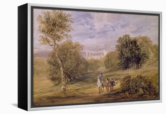 Haddon Hall from the Park, 1831 (W/C over Pencil on Paper)-David Cox-Framed Premier Image Canvas