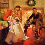 "Sleeping Through Santa's Visit,"December 1, 1928-Haddon Sundblom-Framed Giclee Print