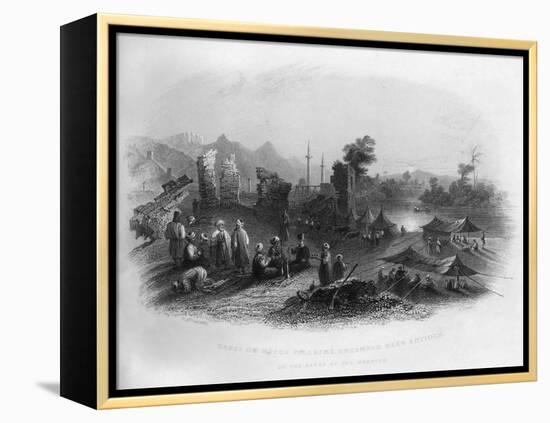 Hadgi (Mecca Pilgrim) Encamped Near Antioch, on the Banks of the Orontes, Turkey, 1841-Henry Adlard-Framed Premier Image Canvas