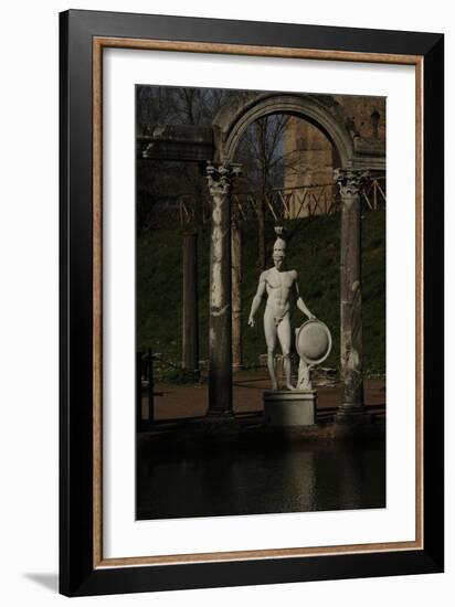 Hadrian's Villa, Statue in the Canopus, God Mars, 2nd Century, Italy-null-Framed Photographic Print