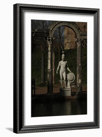 Hadrian's Villa, Statue in the Canopus, God Mars, 2nd Century, Italy-null-Framed Photographic Print