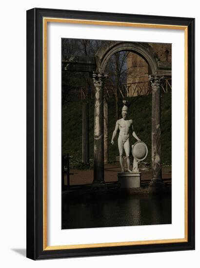 Hadrian's Villa, Statue in the Canopus, God Mars, 2nd Century, Italy-null-Framed Photographic Print