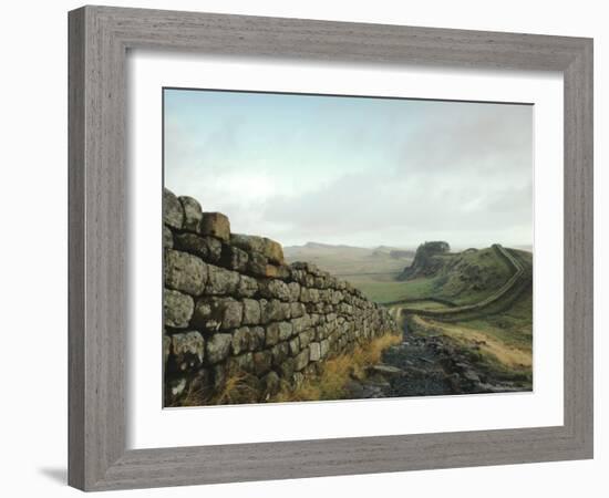 Hadrian's Wall, Towards Crag Lough, Northumberland England, UK-Adam Woolfitt-Framed Photographic Print