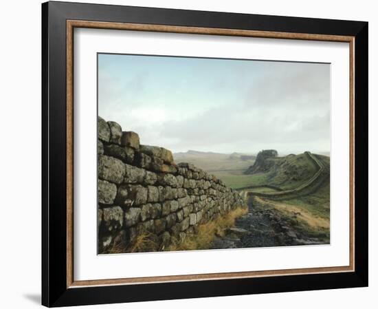 Hadrian's Wall, Towards Crag Lough, Northumberland England, UK-Adam Woolfitt-Framed Photographic Print