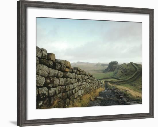 Hadrian's Wall, Towards Crag Lough, Northumberland England, UK-Adam Woolfitt-Framed Photographic Print