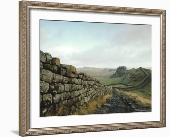 Hadrian's Wall, Towards Crag Lough, Northumberland England, UK-Adam Woolfitt-Framed Photographic Print