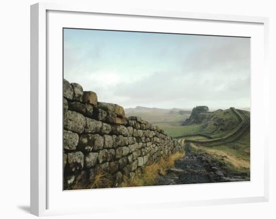 Hadrian's Wall, Towards Crag Lough, Northumberland England, UK-Adam Woolfitt-Framed Photographic Print